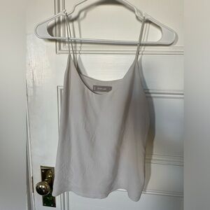 White silk Everlane tank top size 0